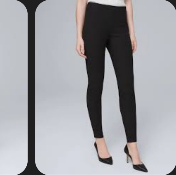 WHBM Slimming high waist refined seam detail black sculpted structured pant - Picture 9 of 17